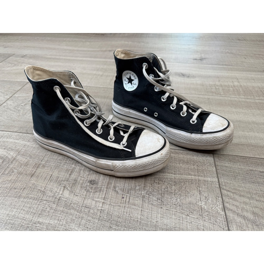 Converse Chuck Taylor All Star Platform High Top Black White Sneakers